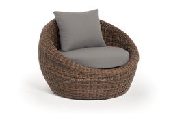"Барселона" кресло из искусственного ротанга, цвет коричневый