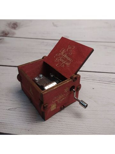 Новогодняя  шкатулка-шарманка "С Новым годом"