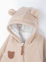 Комбинезон флисовый с закрытой ножкой "Беж" 0+