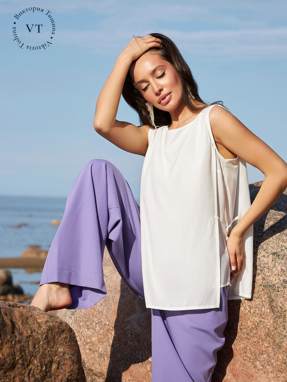 Блузка женская, Модный дом Виктории Тишиной, Карен, размер M