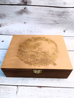 Музыкальная АУДИОшкатулка ПТИЧКИ с пением птичек и музыкой, 25х19х7.5 см