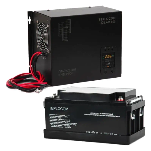 TEPLOCOM Solar 800, 65Ач источник бесперебойного питания и акб, 12385