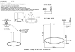 Люстра Crystal Lux FORTUNA SP88W LED BLACK