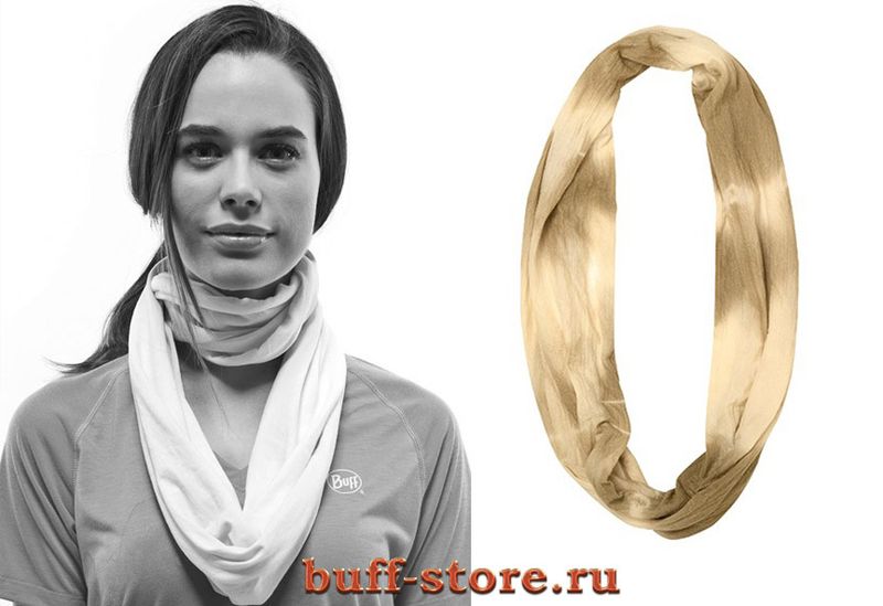 Шарф-снуд-хомут из шерсти Buff Cream Фото 1