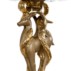 Фруктовница Лань Артемиды Бронза со стеклянной чашей