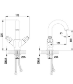 LEMARK Серия LOTUS. Смеситель для умывальника – LM2706C