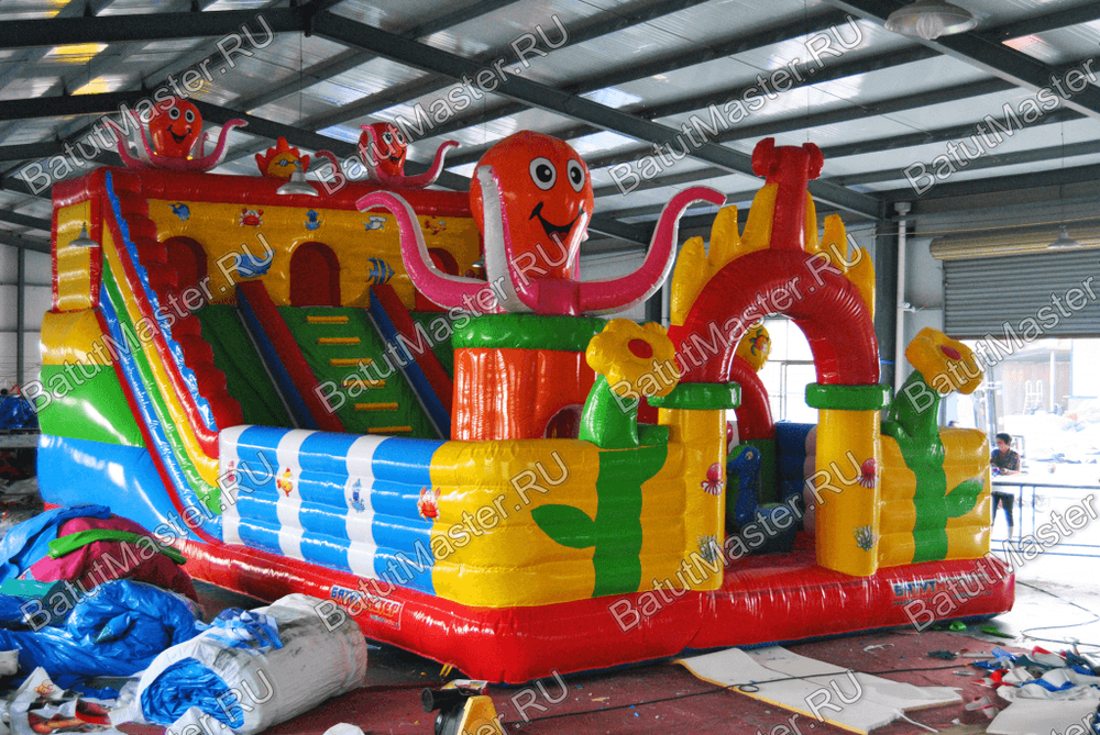 Коммерческий надувной батут "Осьминожье царство 2"