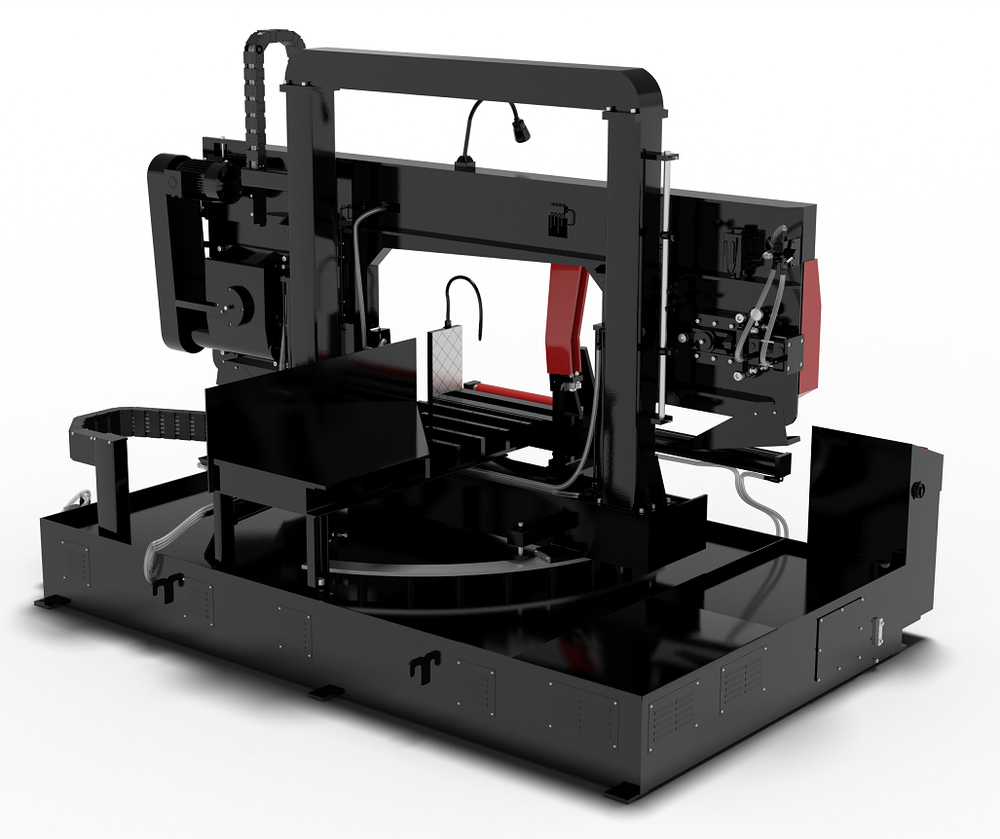 Полуавтоматический ленточнопильный станок с поворотной рамой LSZ5550A