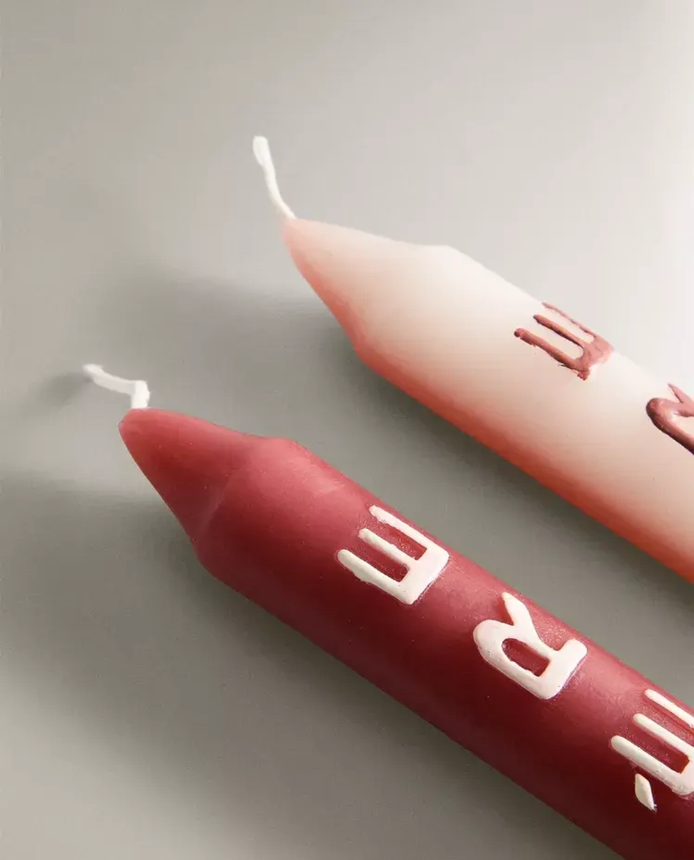 ZARA HOME НАБОР ДЕКОРАТИВНЫХ СВЕЧЕЙ ( 2 ШТ.), РОЗОВЫЙ