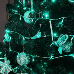 ULD-S1000-100-DTA GREEN IP20 Гирлянда светодиодная. 10м. 100 светодиодов. Зеленый свет. Провод прозрачный. ТМ Uniel