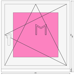 Пластиковое окно 650 х 650 ТермА Эко + Москитная сетка