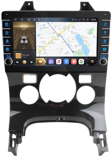 Магнитола для Peugeot 3008 2010-2016 (климат) - Carmedia OL-9965-A (крутилки) QLed, Android 10, ТОП процессор, CarPlay, SIM-слот