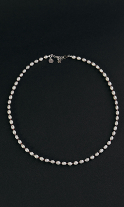 Чокер "Memo about Summer" из жемчуга рис с гранатом 33-38 см