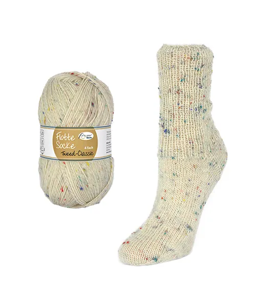 Rellana Flotte Socke 4f. Tweed-Classic (70% Шерсть, 25% Полиамид, 5% Вискоза), 420м/100гр