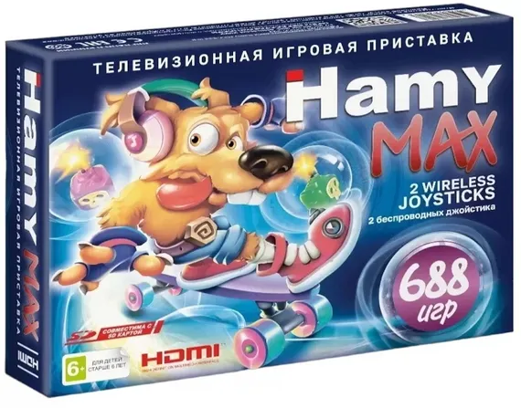 Игровая приставка Hamy MAX HDMI 16bit - 8bit (688-in-1) Crash