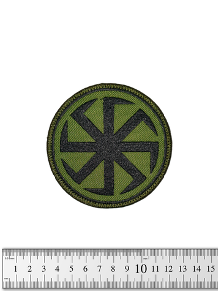 Шеврон Коловрат вышивка. Олива с черным