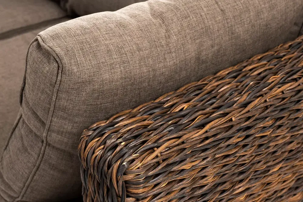 "Лунго" трансформирующаяся лаунж-зона из искусственного ротанга (гиацинт), цвет коричневый