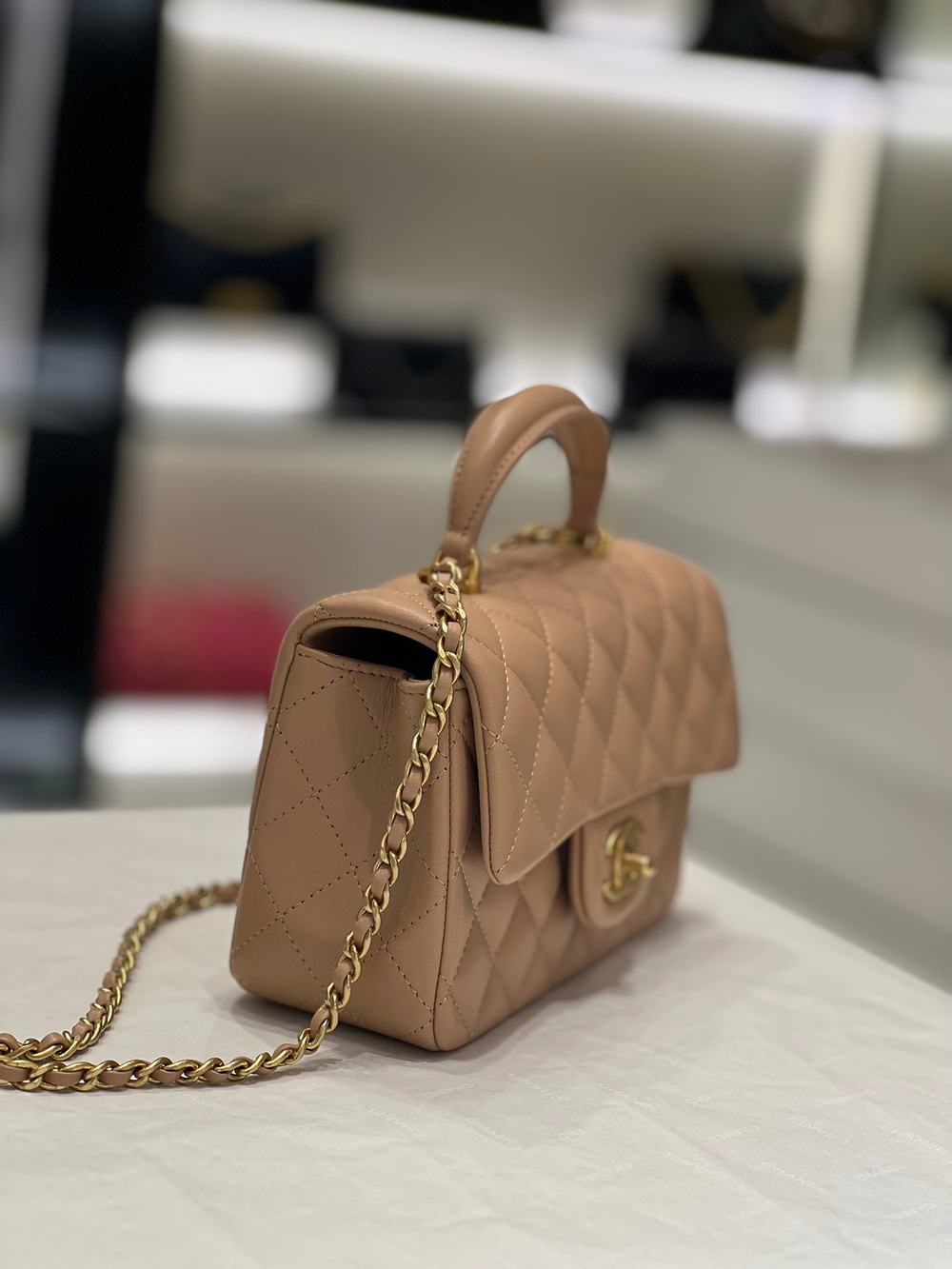 Chanel Mini Flap Bag with Top Handle 20 cm
