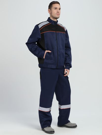 Костюм "Практик-2"полукомбинезон (т.синий/черный)