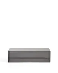 Журнальный столик Orlia из темно-серого закаленного стекла, 110 x 50 см