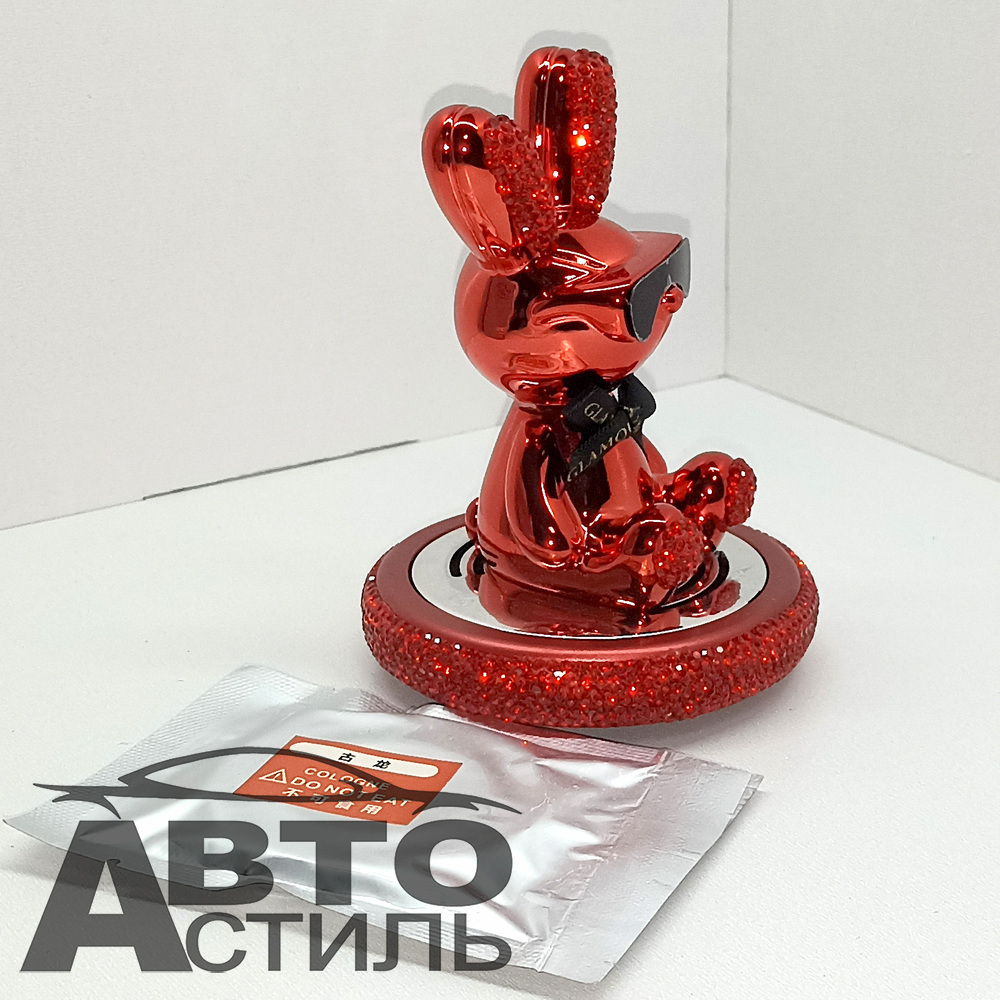 Ароматизатор-игрушка -на торпеду- ЗАЯЦ - YC-25RD красный