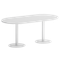 Home Office Стол овальный VR.SP-5-180.1 Белый Бриллиант/Металл Белый 1800*900*753