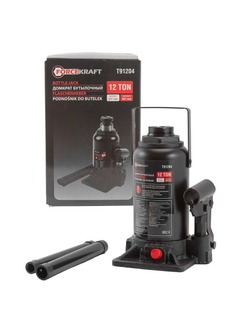 Домкрат бутылочный 12т с клапаном (h min-217мм, h max-407мм) FORCEKRAFT FK-T91204(DS)