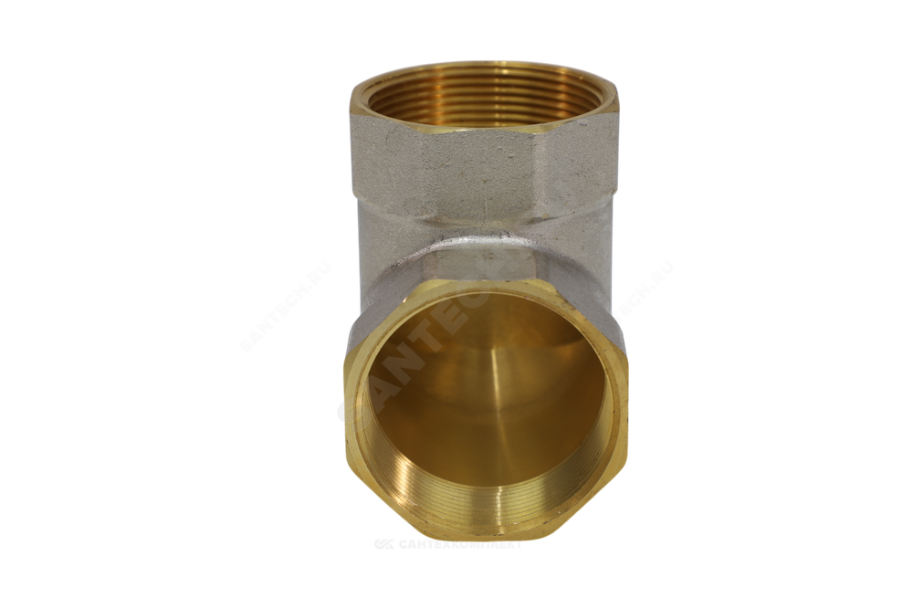 Угольник латунь никель Ду 32 (1 1/4") ВР/ВР 9001 ГОСТ 32585-2013 Aquasfera 9001-04