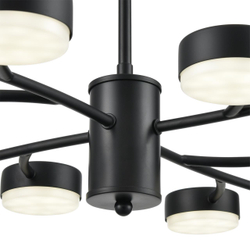 8117/12 COMFI LN26 235 черный, металл Люстра LED GX53 12*7W 220V TORINA