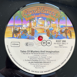 Винтажная виниловая пластинка LP The Alan Parsons Project, Tales Of Mystery And Imagination (Германия 1983)