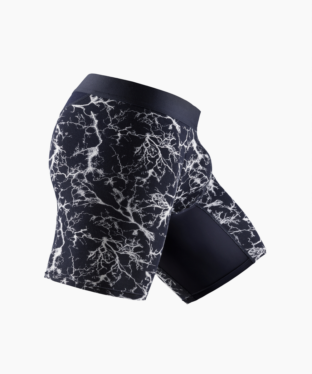 Мужские трусы шорты удлиненные Atlantic, 1 шт. в уп., бамбук, темно-синие, MH-1206