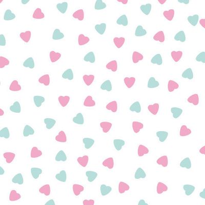 Сердечки розовые и мятные