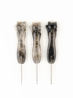 крючок с ручкой-котиком черный