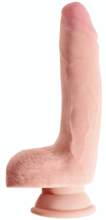 Телесный фаллоимитатор на присоске 9 Triple Density Cock with Balls - 24,1 см. (Цвет: телесный)