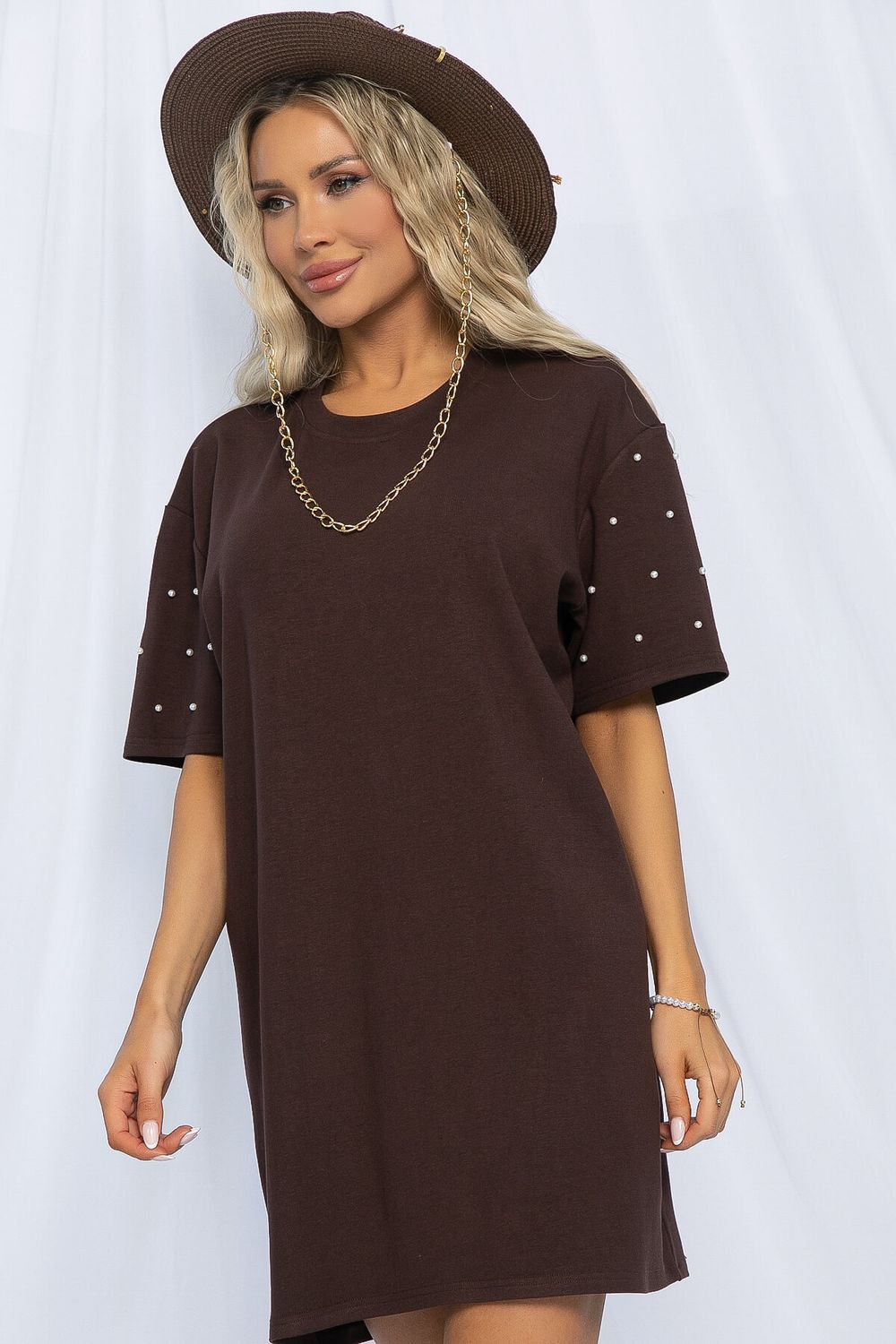 Платье Жемчужина коллекции (шоколад) П13314-1М LT Collection