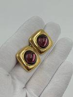 Серьги с фиолетовыми кабошонами Monet