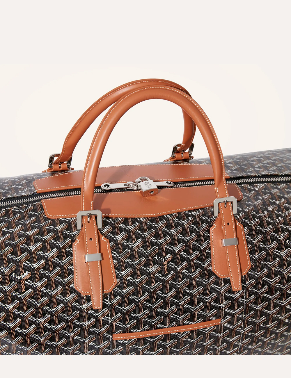 Goyard Bowling 55 PM Bag "Black & Tan"