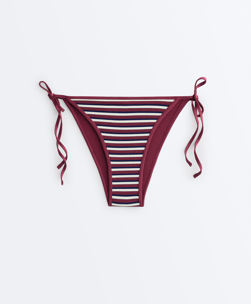 OYSHO Трусики-бикини на завязках, сливовый