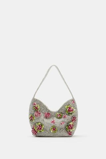 ZARA СУМКА С БИСЕРОМ, РАЗНОЦВЕТНЫЙ