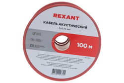 Акустический кабель REXANT ШВПМ 2х0,75 кв.мм, красно-черный, бухта 100 м 01-6104-3