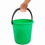 Ведро 10 л, без крышки, пластиковое, пищевое, цвет зеленый, мерная шкала, LAIMA, 603893