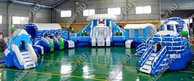 Надувной наземный аквапарк «Морское царство» 20*20*6 м