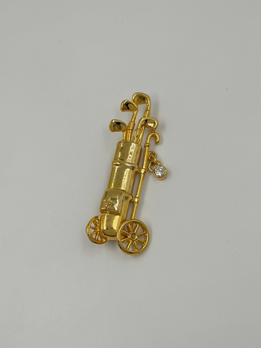 Брошь Гольф (клюшки для гольфа)