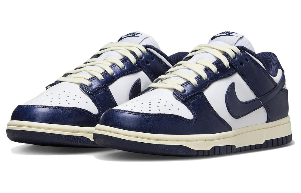 Кроссовки Nike Dunk Low "Midnight Navy And White" 2023 (Женская размерная сетка)