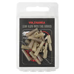 Безопасная клипса с фиксатором+конус "Volzhanka Lead Clips with Pin Tail Rubber" (8
