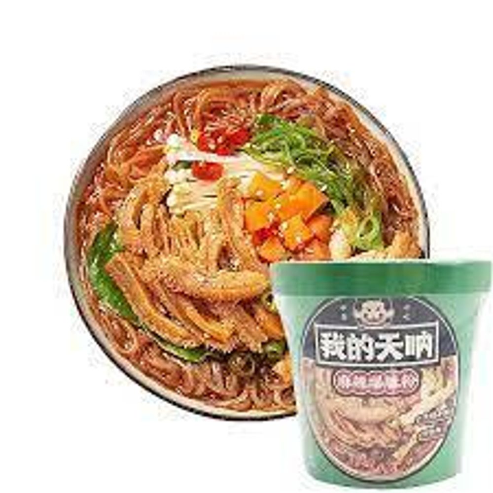 Рисовая лапша со вкусом жареного желудка Wodetianna 170г