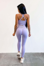 Женский комплект  Gantelka Fancy топ + лосины сиреневый