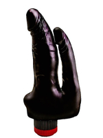 Черный двойной вибромассажёр (17 см) (Цвет: черный)