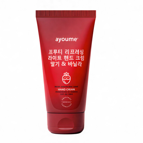 Питательный крем для рук с клубникой и ванилью Ayoume Fruity Refreshing Light Hand Cream with Strawberry and Vanilla, 60 мл