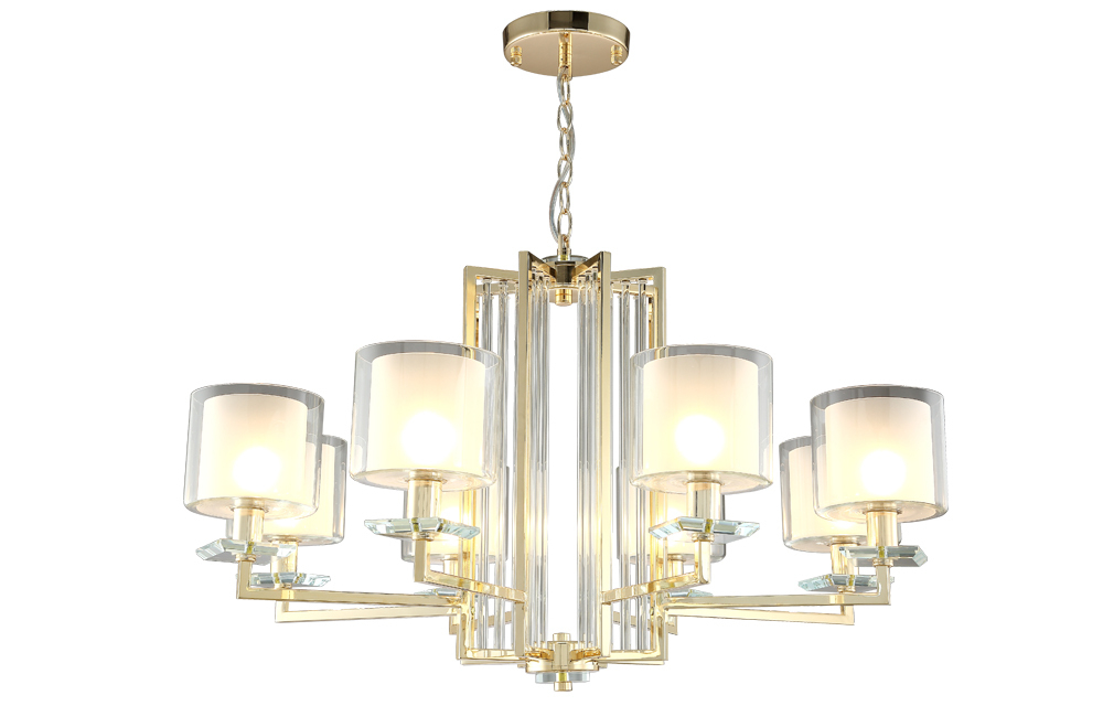 Люстра Crystal Lux NICOLAS SP-PL8 GOLD/WHITE